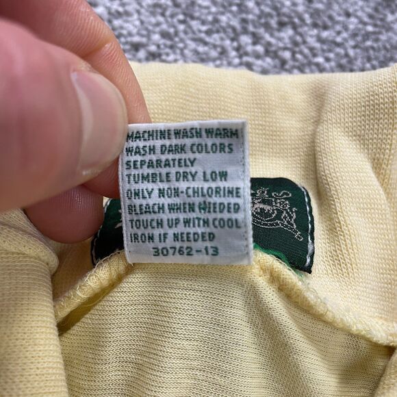 The Izod Club Vintage Turtle Neck Shirt Mens Large Yellow Long Sleeve Outdoor - Picture 6 of 10